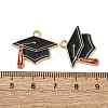 Graduation Season Alloy Enamel Pendants ENAM-V002-01B-KCG-3