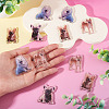 12Pcs 4 Styles Printed Acrylic Pendants OACR-TA0004-14B-6