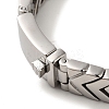 304 Stainless Steel Arrow Link Chain Bracelets for Women Men BJEW-Q341-07AS-3