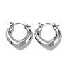 Non-Tarnish 304 Stainless Steel Hollow Teardrop Hoop Earrings for Women STAS-B034-14P-1