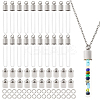 DIY 304 Stainless Steel & Glass Bottle Pendant Necklace Making Kits DIY-HS0001-51P-1