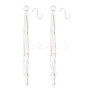 2Pcs Handmade Macrame Polyester with Wood Bead Plant Hanger AJEW-HS0001-46-2