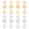 24Pcs 3 Style 201 Stainless Steel Pendants STAS-DC0006-09-1