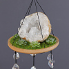Natural Quartz Crystal Geode Wind Chime HJEW-D302-08-3
