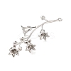Three-Dimensional Flower Brass Pendants KK-V006-02P-01-3