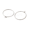 304 Stainless Steel Hoop Earrings Findings STAS-I120-60B-P-2