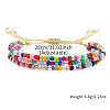 Rondelle Glass Seed Bead Braided Bead Bracelets WP2117-4