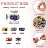100Pcs 5 Colors Bohemian Style Resin European Beads RESI-TA0004-83-4