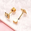 Ion Plating(IP) 304 Stainless Steel Stud Earrings EJEW-A118-16G-02-3