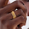 Brass Micro Pave Cubic Zirconia Finger Rings FS-WG6545E-18-1