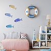 2Pcs Fish Unfinished Wood Cutouts Ornaments WOCR-WH0002-01-6