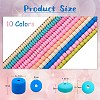 10 Strands 10 Colors Handmade Polymer Clay Beads Strands CLAY-SZ0001-97-2