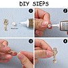 Brass Micro Pave Clear Cubic Zirconia Screw Eye Peg Bails Links Connectors KK-T062-89G-NF-3