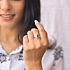 Brass Pave Cubic Zirconia Finger Rings FS-WGC2302-02-2