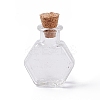 Hexagon Dollhouse Miniature Glass Cork Bottles Ornament AJEW-F058-01A-2