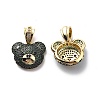 Brass Cubic Zirconia Pendants KK-G446-18G-02-1
