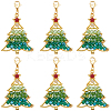 10Pcs Christmas Theme Alloy Big Pendant Decoration HJEW-SC0001-70-1