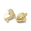 Brass Micro Pave Clear Cubic Zirconia Pendants KK-A221-21A-G-2