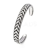 Retro 316 Surgical Stainless Steel Cuff Bangles BJEW-C142-14C-AS-4