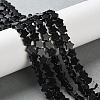Natural Black Stone Beads Strands G-G085-B52-02-1