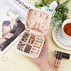 Square PVC with lint Jewelry Storage Zipper Box CON-WH0099-03B-3