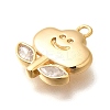 Brass Micro Pave Cubic Zirconia Pendants KK-K294-07G-2