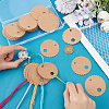 Daisy Flower Pattern Alloy & Glass Pendant Stitch Markers HJEW-AB00562-3