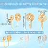 30Pcs 3 Colors 304 Stainless Steel Ear Cuff Findings STAS-SC0008-43-2