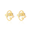 Sweet 304 Stainless Steel Flat Planet Earrings for Daily Wear XN2205-1-1