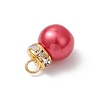 12Pcs Glass Pearl Charms PALLOY-TA00294-5