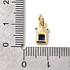 Brass with Cubic Zirconia Charms KK-G554-01B-03-3