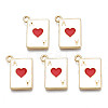 Rack Plating Alloy Enamel Pendants PALLOY-N172-009-1
