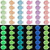 60Pcs 6 Colors Luminous Resin Fish Ornaments AJEW-SZ0002-62-1