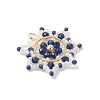 Glass Seed Beaded Snowflake Pendants PALLOY-MZ00953-03-3