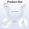 ABS Plastic Pearl Beads Boot Strap Chains AJEW-WH20042-39-2