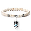 Fashion Synthetic Turquoise Beaded Stretch Bracelets OX9130-3-1