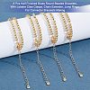  8Pcs Half Finished Brass Round Beaded Bracelets AJEW-NB0003-64-4