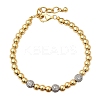 Round Brass Beads Bracelets for Women BJEW-K244-09G-4