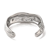 Non-Tarnish 304 Stainless Steel Textured Cuff Bangles BJEW-Q773-07P-3