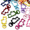 Spray Painted Eco-Friendly Alloy Swivel Snap Hooks Clasps PALLOY-T080-16-NR-1