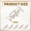 6Pcs Zinc Alloy Rhinestone Hair Bobby Pins PHAR-GO0001-10-2
