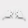 Non-Tarnish 304 Stainless Steel Kitten Pendants LS-STAS-Q201-T440-1