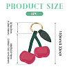 1Pc PU Leather Alloy Keychains KEYC-TA0001-46A-3