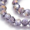 Pearl Luster Plated Glass Faceted Round Spacer Bead Strands GLAA-A027-3mm-PL03-1