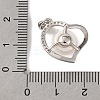 Rhodium Plated 925 Sterling Silver Micro Pave Clear Cubic Zirconia Pendants STER-C009-13P-3