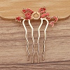 Alloy Enamel Hair Comb Findings PW-WGEAC7C-02-1