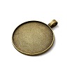 Vintage Tibetan Style Alloy Pendant Cabochon Settings TIBEP-M018-146AB-NF-2