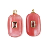 Cherry Quartz Glass Pendants KK-B157-43G-03-1