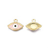 Light Gold Plated Alloy Enamel Pendants ENAM-T009-87D-01-3