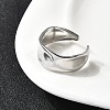 304 Stainless Steel Open Cuff Rings for Women RJEW-H261-05P-3